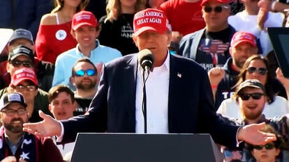 Donald Trump at a campaign rally