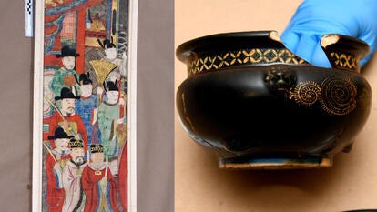 Two recovered artifacts from Okinawa