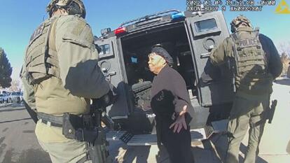 Ruby Johnson standing with SWAT team