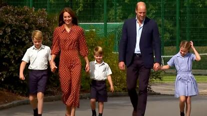 Princess Kate and Prince William and their three children, George, Charlotte, and Louis