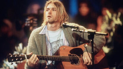 Kurt Cobain during MTV Unplugged