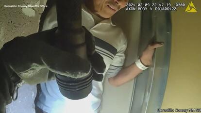 bodycam of man in ceiling