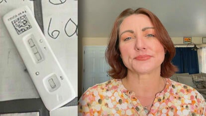 Positive covid test / image of MISTY MONTGOMERY 