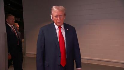 Donald Trump with bandaged ear.