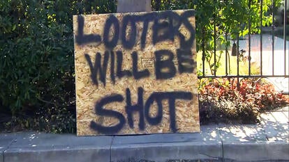 Looters Warned Not to Break Into Fire Evacuees' Houses