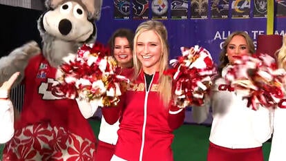 Maggie Sajak with the Kansas City Chiefs cheerleaders