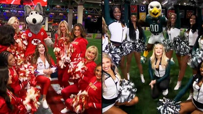 Maggie Sajak and Lisa Guerrero Learn NFL Cheerleaders’ Moves
