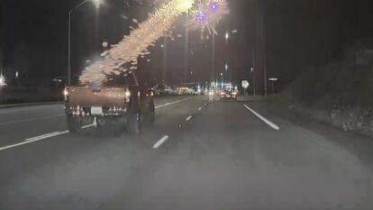 Driver 'Terrified' After Fireworks Launched Toward Her Car