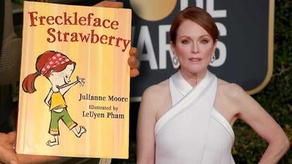 Cover of "Freckleface Strawberry" / Actress Julianna Moore