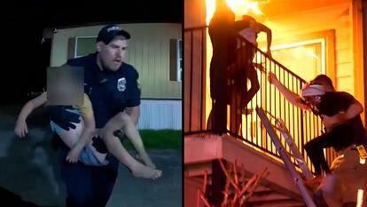 Kid Rescued From Fire