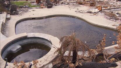 Damaged Pool in LA Burn Zone