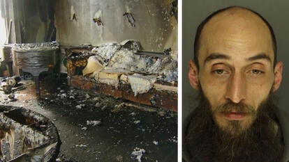 fire damage at the Pennsylvania governor's residence / Cody Ballmer 