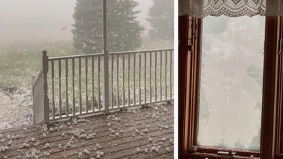hail pummelled Nebraska home