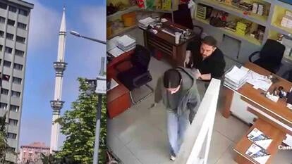 Fatih Sultan Mehmet Mosque swaying / People running out of an office