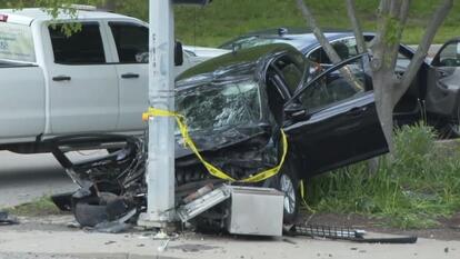 scene of accident involving sheriff's deputy 