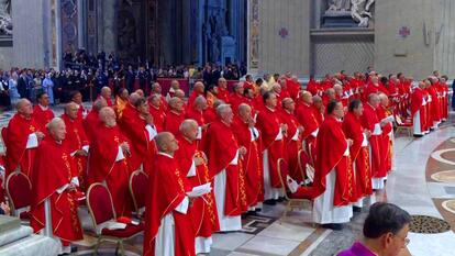 Church Cardinals gathered together 