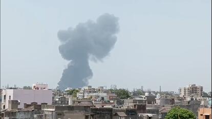 smoke from plane crash site