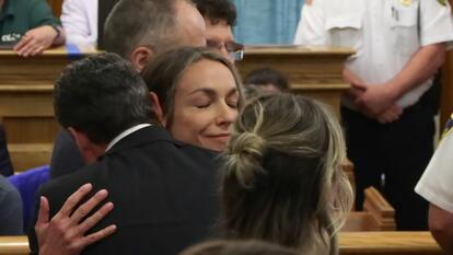 Karen Read hugged her attorney