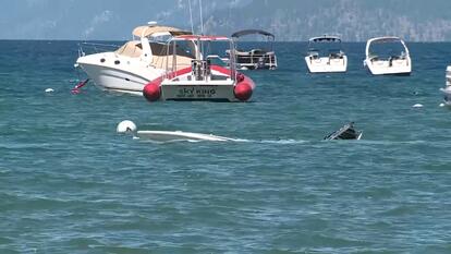 Capsized Boat on Lake Tahoe