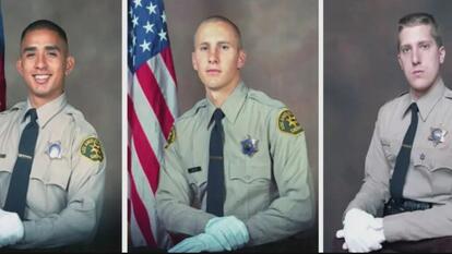 Photos of three sheriff's deputies killed by a grenade explosion