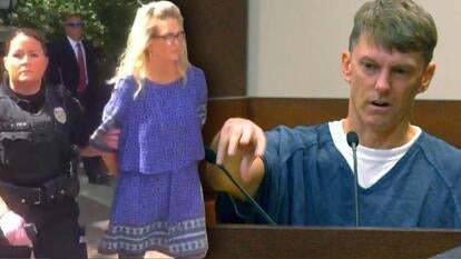 Denise being perp walked / Brian Winchester on the stand 