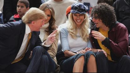 from left: Donald Trump, Melania Trump, Beth Ostrosky, Howard Stern