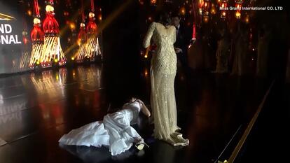  Clara Sosa from Paraguay fainted on stage after winning Miss Grand International