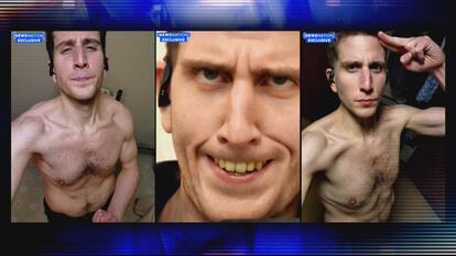 Three selfies taken by Bryan Kohberger