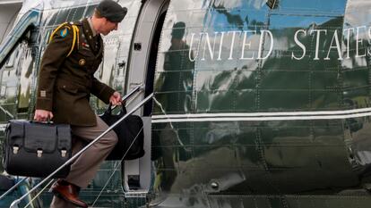 military aide carrying the "nuclear football" 