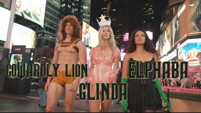 Models dressed in Halloween costumes inspired by "Wicked"