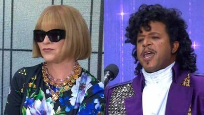 Jenna Bush Hager dressed as Anna Wintour / Craig Melvin dressed as Prince