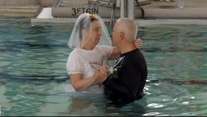 newlyweds Edward La Rue, Marlene Parsons