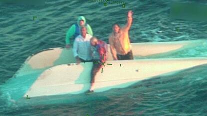 Family Stranded After Boat Capsizes
