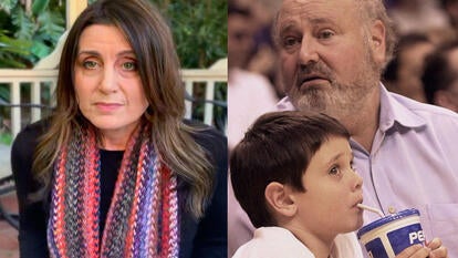 Yoga instructor Alanna Zabel, Rob Reiner with son Nick as a child