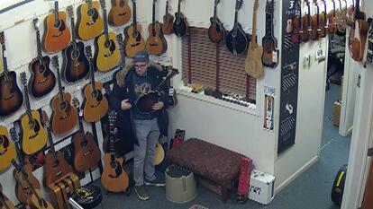 A man was captured on surveillance camera 