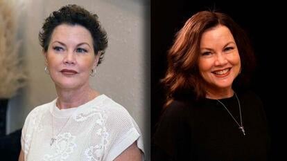 Amy Berry with short hair / Amy Berry with long hair