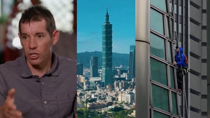 Alex Honnold, Taipei 101, Honnold practicing his upcoming climb