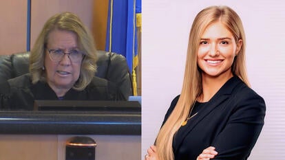 Judge Bridget Robb, lawyer Kelci Binau