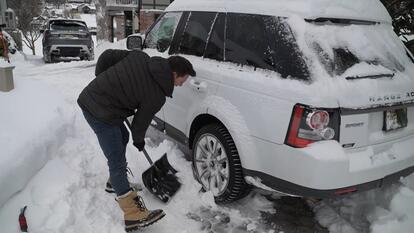 shoveling snow