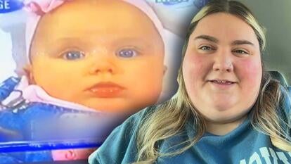 Reanna Santillan as a baby on 'Maury' show / Reanna Santillan as a 25-year-old woman