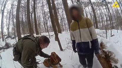 Authorities found a teenager who went wandering in the woods