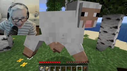 Sue Jacquot, playing Minecraft on YouTube
