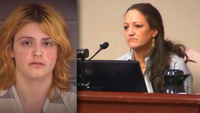 Colt Gray, alleged school shooter / Marcee Gray on the stand in court