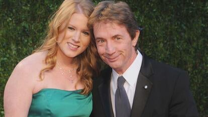 Katherine & Martin Short smiling to camera