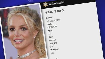 Photo of Britney Spears next to police report