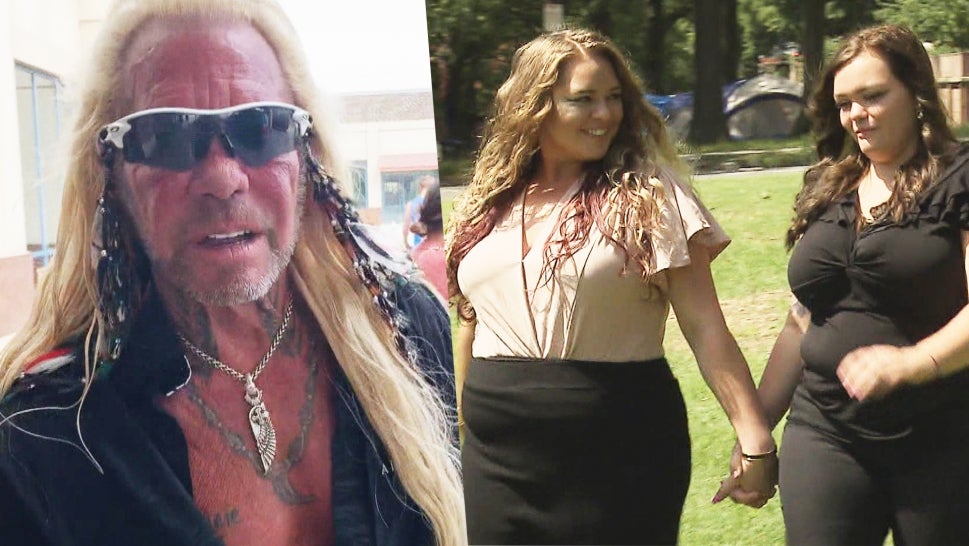 Bonnie and Cecily Chapman and their father, "Dog the Bounty Hunter"