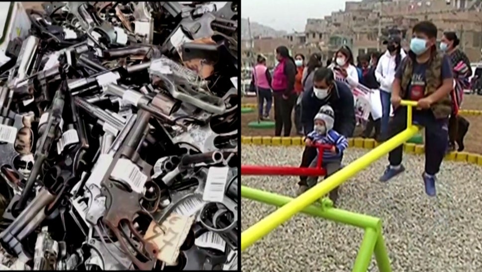 Playground made out of guns