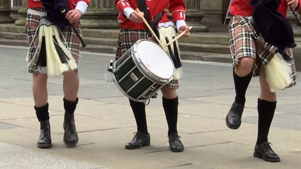 Band playing in Scotland