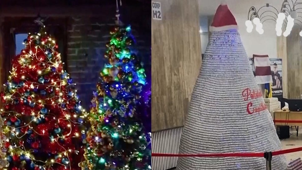 Vaccine Center in Romania Created a Christmas Tree Made From Empty Vials