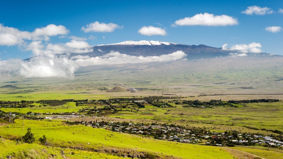 Mauna Kea, is a dormant volcano on the island of Hawaii. Standing 13,803 feet above sea level, its peak is the highest point in the state of Hawaii.
